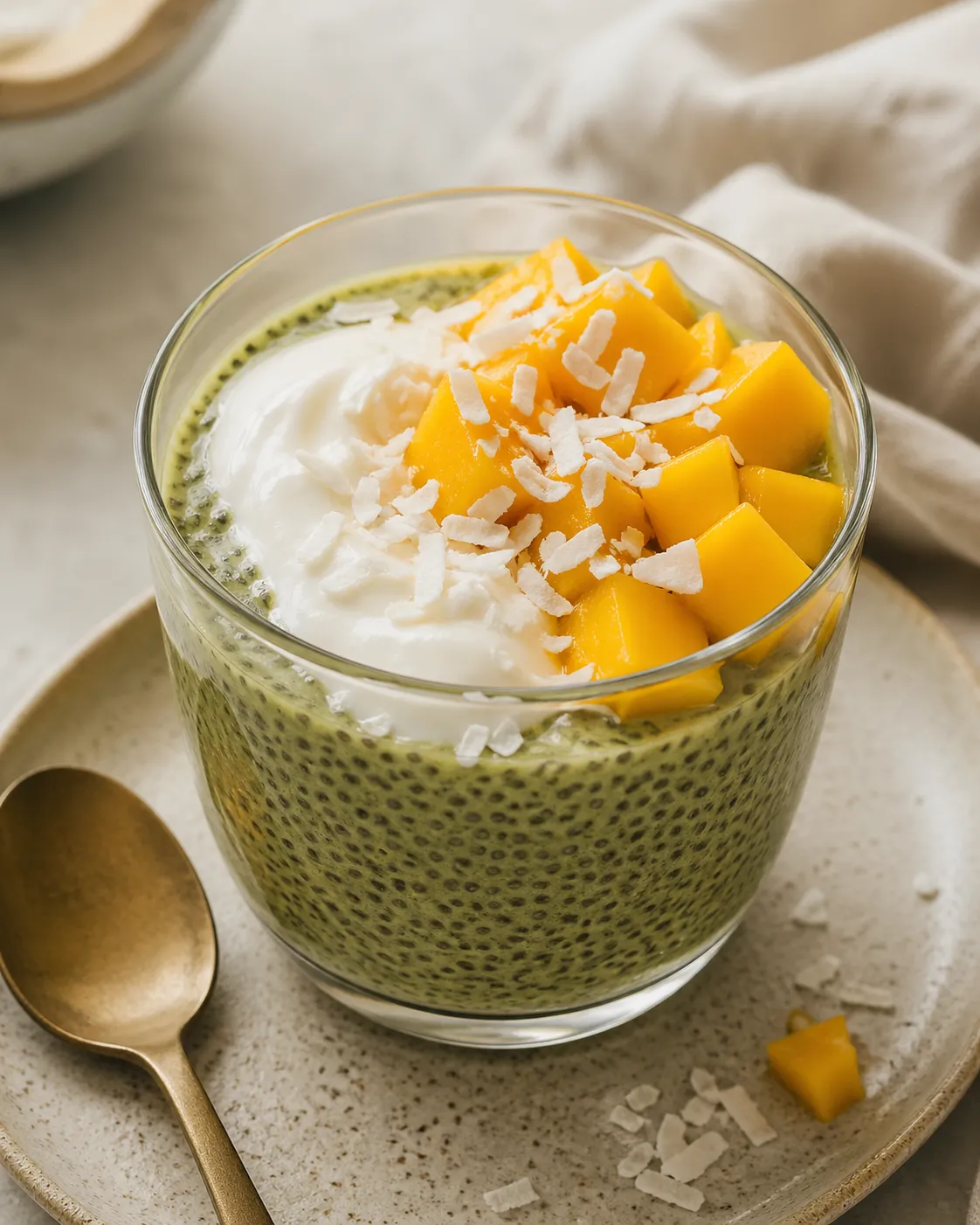Mango chia pudding inspired by Süreyya Kahve